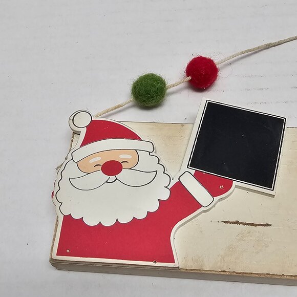 Wooden Tree Door Decor Christmas Holiday Sleeps Until Santa Visits Mud Pie Gift - Picture 2 of 8